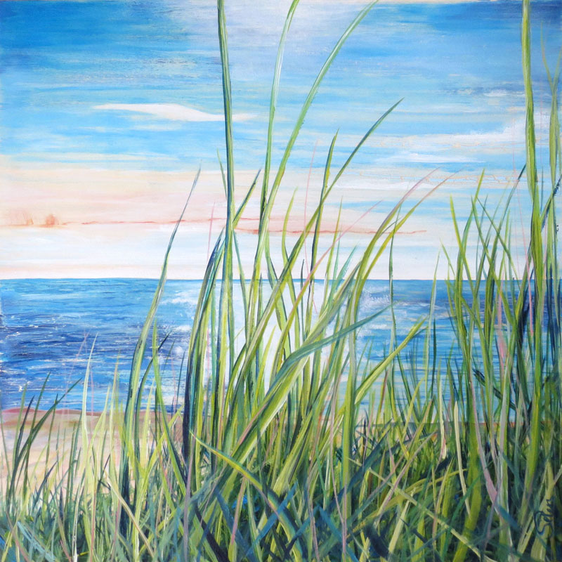 Gemälde: Weidefelder Strand an der Ostsee